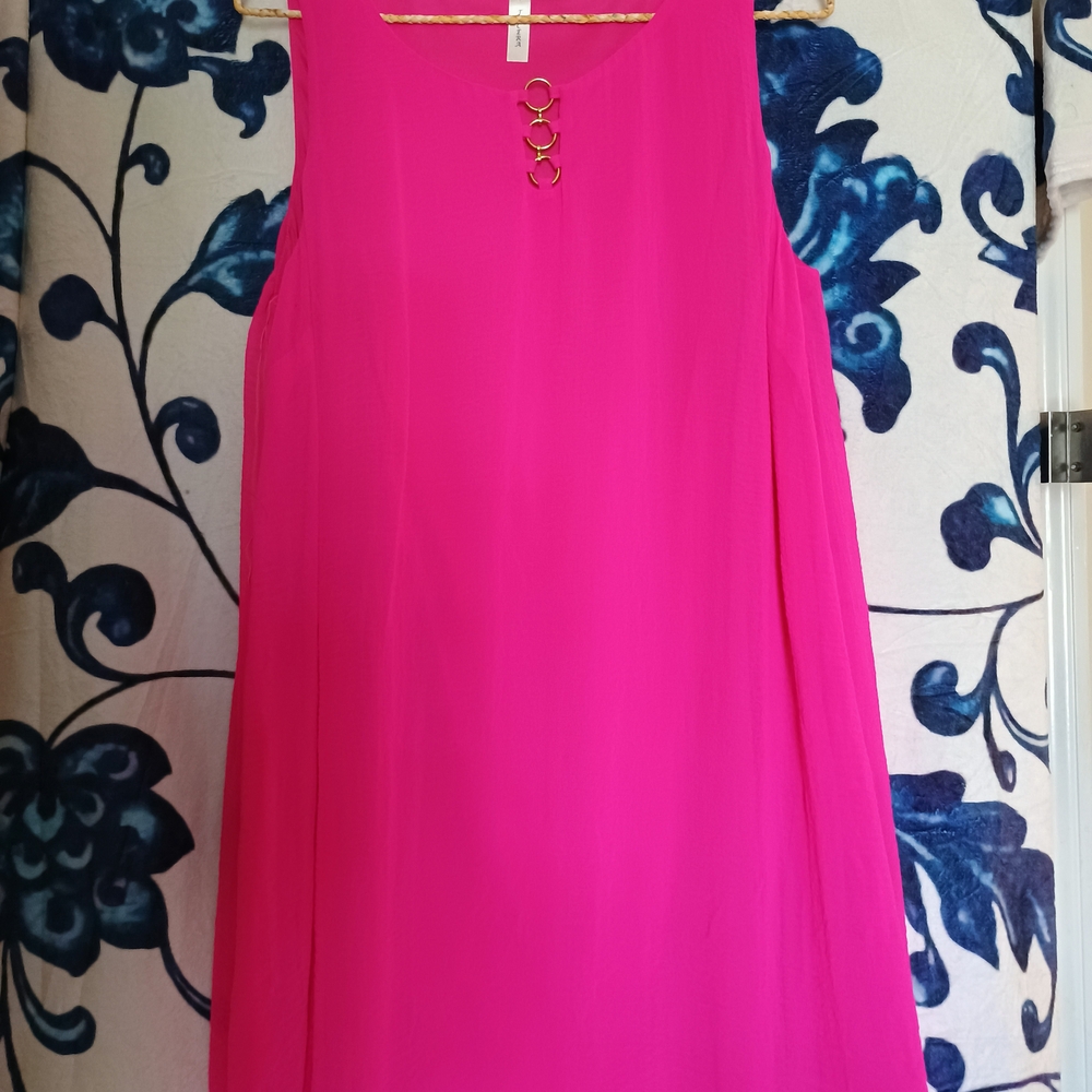 Tacera Pink Short And Flowing Dress with Gold Accents, Fairy Core, Princess Core